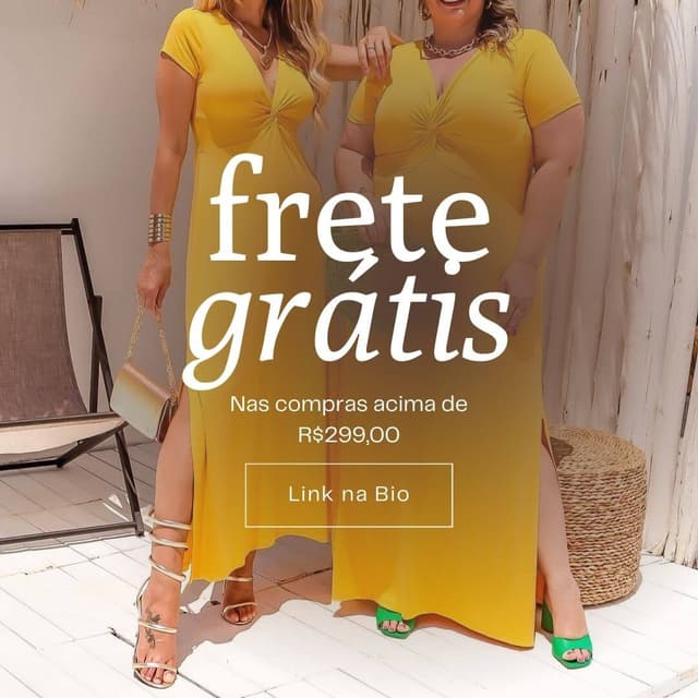 Oi, lindas! Temos um presente para você: FRETE GRÁTIS nas compras acima de R$299,00 (válido para todo o Brasil). 🎁