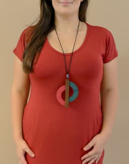 Colar Semicírculos - Azul/Rosa