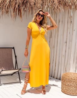 Vestido Afrodite - Amarelo