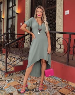 Vestido Andrômeda - Verde Sage