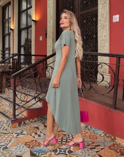 Vestido Andrômeda - Verde Sage
