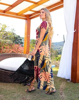 Vestido Egeu - Floral Verde