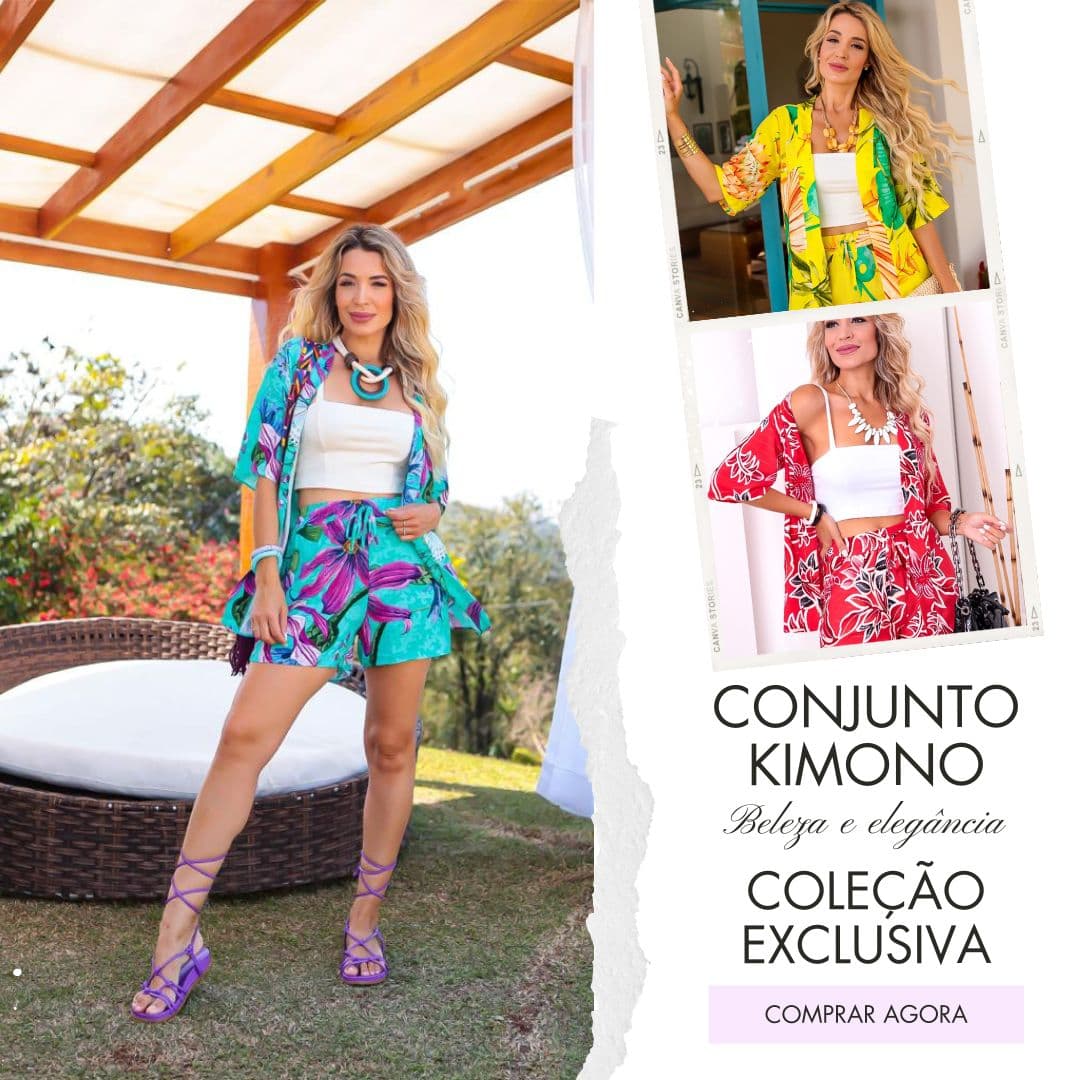 Conjunto Kimono - Beleza e Elegância - Coleção Exclusiva